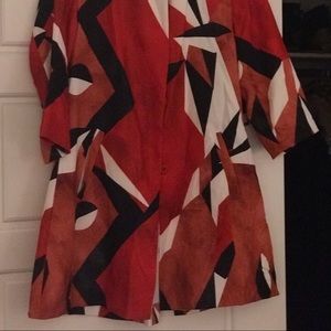 Luii swing style jacket black, red, and white